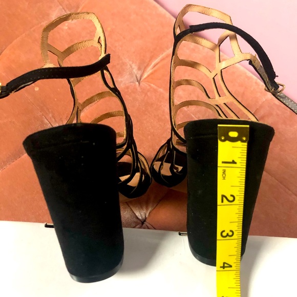 AKIRA playlist chunky black 4 inch heel size 5 NWT - Picture 5 of 7